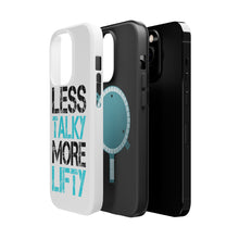 DistinctInk ToughCase for Apple iPhone, Compatible with MagSafe Charging - Less Talky More Lifty