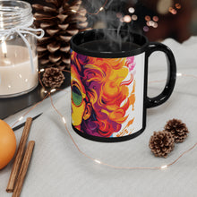 DistinctInk Black Coffee Mug - A World of Words for LGBTQ+ Pride