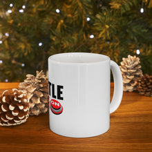 DistinctInk Glossy White Coffee / Tea Mug - Mode On Button