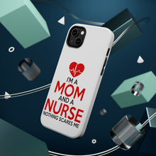 DistinctInk ToughCase for Apple iPhone, Compatible with MagSafe Charging - Mom and a Nurse Nothing Scares Me