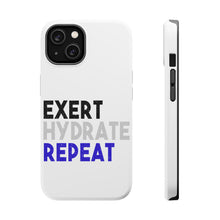 DistinctInk ToughCase for Apple iPhone, Compatible with MagSafe Charging - Exert Hydrate Repeat