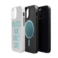 DistinctInk ToughCase for Apple iPhone, Compatible with MagSafe Charging - Pilates Hair Don't Care