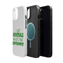 DistinctInk ToughCase for Apple iPhone, Compatible with MagSafe Charging - I Cure Animals What's Your Superpower