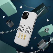 DistinctInk ToughCase for Apple iPhone, Compatible with MagSafe Charging - Girls Just Wanna Have Sun