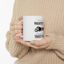 DistinctInk Glossy White Coffee / Tea Mug - Other Girls Princess Wanted to be Truck Driver