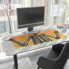 DistinctInk LED Gaming Mouse Pad with Skelefun Halloween Design for Halloween