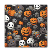 DistinctInk Canvas Wall Art with Haunted Harvest Time for Halloween
