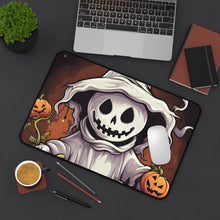 DistinctInk Desk Mat with Trick or Treat Ghost-O-Lantern Design for Halloween