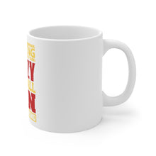 DistinctInk Glossy White Coffee / Tea Mug - Warning Crazy Baseball Fan Approaching