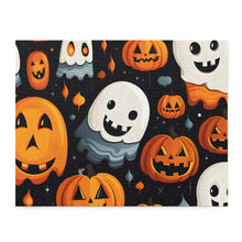 DistinctInk Jigsaw Puzzle with Spooky Halloween Night Design for Halloween