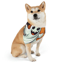 DistinctInk Adjustable Pet Banana Collar with Silly Specter Sprites Design for Halloween
