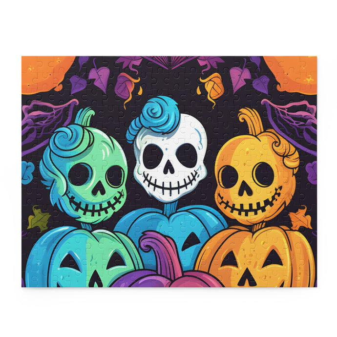 DistinctInk Jigsaw Puzzle with Creating Lasting Memories Design for Halloween  LGBTQ+ Pride