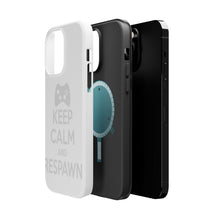 DistinctInk ToughCase for Apple iPhone, Compatible with MagSafe Charging - Keep Calm and Respawn Gamer Video Games