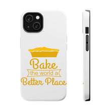 DistinctInk ToughCase for Apple iPhone, Compatible with MagSafe Charging - Bake the World a Better Place