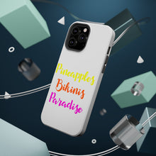 DistinctInk ToughCase for Apple iPhone, Compatible with MagSafe Charging - Pineapples Bikinis Paradise