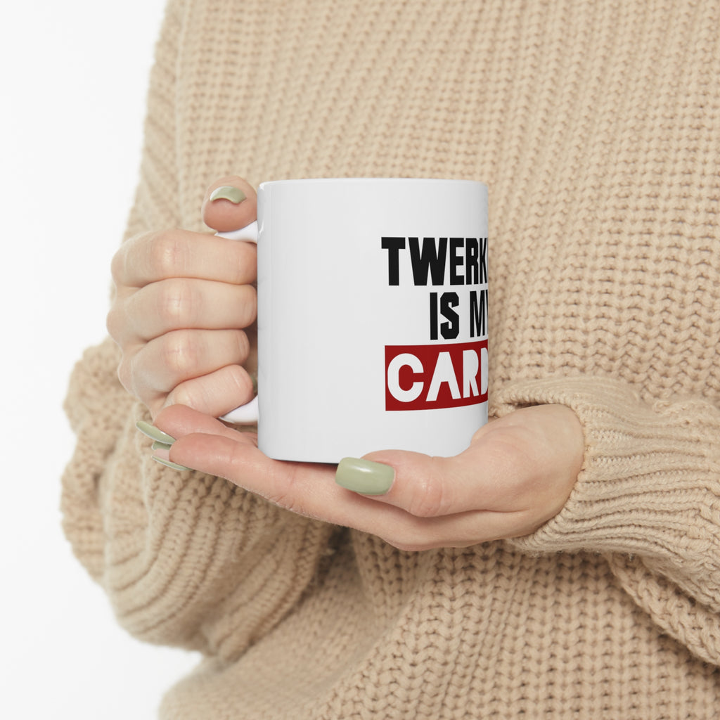 Glossy White Coffee / Tea Mug - Twerking is My Cardio, view 10