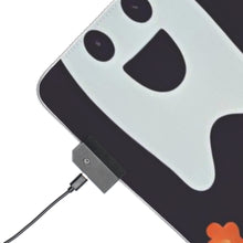 DistinctInk LED Gaming Mouse Pad with Skeletal Ghostly Pumpkins Design for Halloween