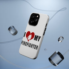 DistinctInk ToughCase for Apple iPhone, Compatible with MagSafe Charging - I Heart My Firefighter
