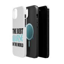 DistinctInk ToughCase for Apple iPhone, Compatible with MagSafe Charging - The Best Nurse In The World
