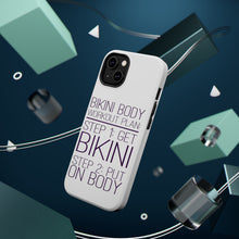 DistinctInk ToughCase for Apple iPhone, Compatible with MagSafe Charging - Bikini Body Workout Plan Get Bikini Put On Body