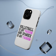 DistinctInk ToughCase for Apple iPhone, Compatible with MagSafe Charging - Volleyball is My Passion Spandex My Fashion