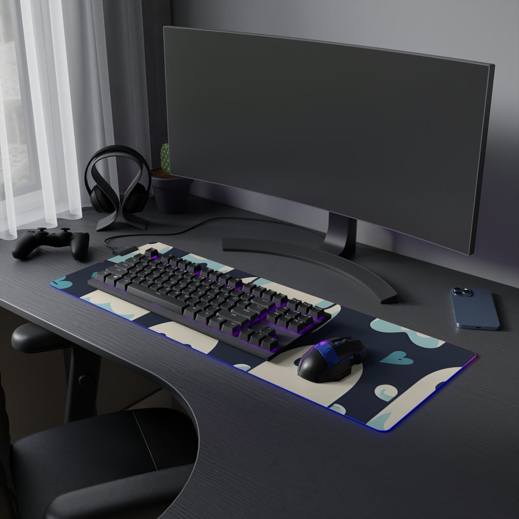 LED Gaming Mouse Pad with Skelephants and Ghostly Ghouls Design for Halloween, view 21