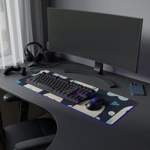 DistinctInk LED Gaming Mouse Pad with Skelephants and Ghostly Ghouls Design for Halloween