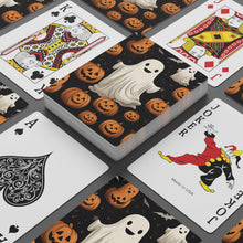 DistinctInk Playing / Poker Cards with Ghastly Skeleton Pumpkin Design for Halloween