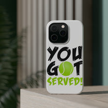 DistinctInk ToughCase for Apple iPhone, Compatible with MagSafe Charging - You Got Served Tennis