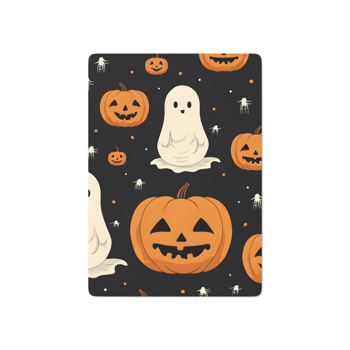 DistinctInk Playing / Poker Cards with Spooky Skeleton Pumpkin Patch Design for Halloween