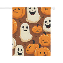 DistinctInk Garden & House Banner Flag with "Boo-ttifull Skeleton Cartoon Pattern Pumpkin" Design for Halloween