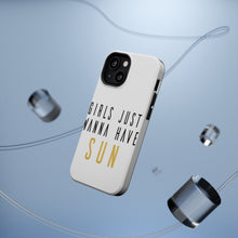 DistinctInk ToughCase for Apple iPhone, Compatible with MagSafe Charging - Girls Just Wanna Have Sun