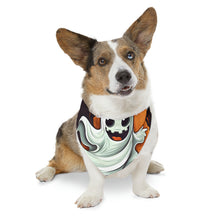 DistinctInk Adjustable Pet Banana Collar with Silly Specter Sprites Design for Halloween