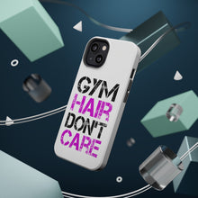 DistinctInk ToughCase for Apple iPhone, Compatible with MagSafe Charging - Gym Hair Don't Care