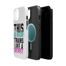 DistinctInk ToughCase for Apple iPhone, Compatible with MagSafe Charging - This Bride Trains Like a Beast
