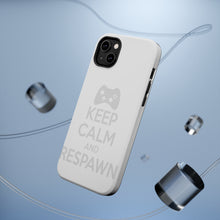 DistinctInk ToughCase for Apple iPhone, Compatible with MagSafe Charging - Keep Calm and Respawn Gamer Video Games