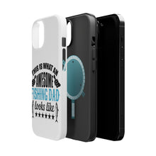 DistinctInk ToughCase for Apple iPhone, Compatible with MagSafe Charging - This is What Awesome Fishing Dad Looks Like