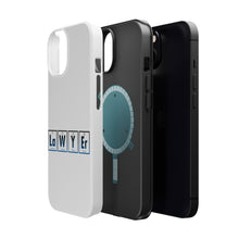 DistinctInk ToughCase for Apple iPhone, Compatible with MagSafe Charging - Lawyer Elements Periodic Table