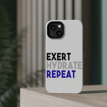 DistinctInk ToughCase for Apple iPhone, Compatible with MagSafe Charging - Exert Hydrate Repeat