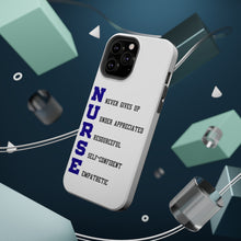 DistinctInk ToughCase for Apple iPhone, Compatible with MagSafe Charging - Nurse Never Gives Up