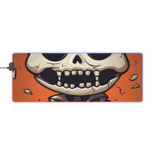 DistinctInk LED Gaming Mouse Pad with Skelly's Halloween Bash Design for Halloween