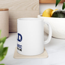 DistinctInk Glossy White Coffee / Tea Mug - Dad and Mechanic - Nothing Scares Me