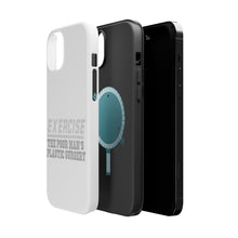 DistinctInk ToughCase for Apple iPhone, Compatible with MagSafe Charging - Exercise The Poor Man's Plastic Surgery
