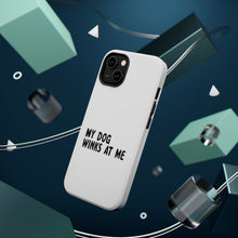 DistinctInk ToughCase for Apple iPhone, Compatible with MagSafe Charging - Tell Me It's Just a Dog - You're an Idiot