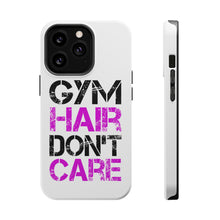 DistinctInk ToughCase for Apple iPhone, Compatible with MagSafe Charging - Gym Hair Don't Care