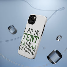 DistinctInk ToughCase for Apple iPhone, Compatible with MagSafe Charging - I Am In-TENT on Camping