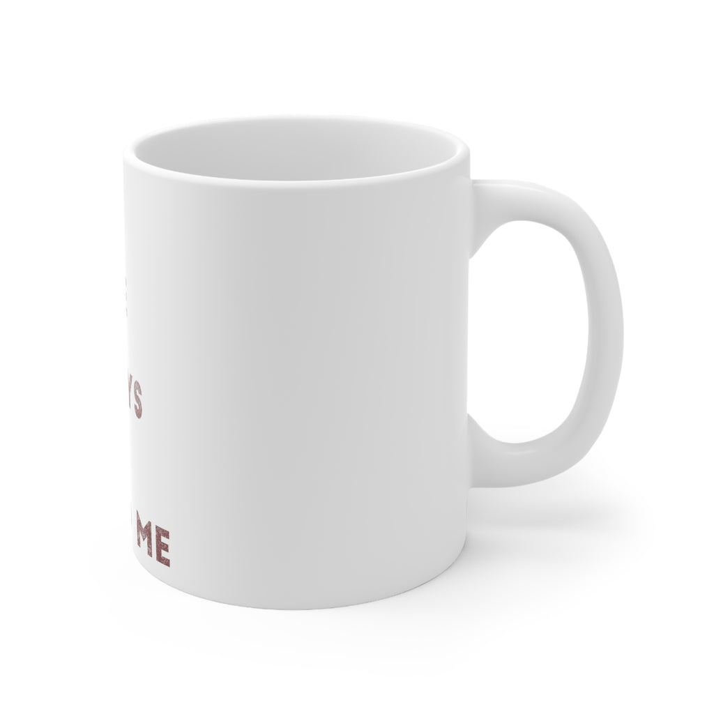 Glossy White Coffee / Tea Mug - I Like Being Single - Always There When I Need Me, view 3