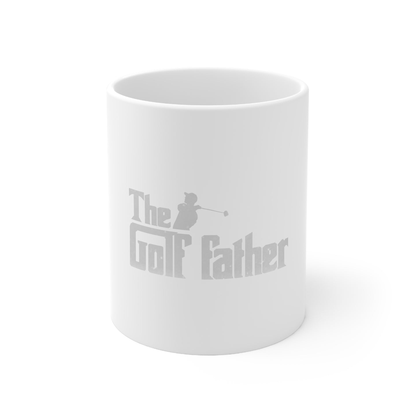 DistinctInk Glossy White Coffee / Tea Mug - The Golf Father