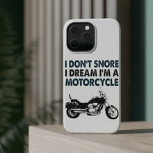 DistinctInk ToughCase for Apple iPhone, Compatible with MagSafe Charging - I Don't Snore, I Dream I'm a Motorcycle