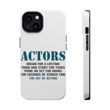 DistinctInk ToughCase for Apple iPhone, Compatible with MagSafe Charging - Actors Dream Train Study Work for Screen Time